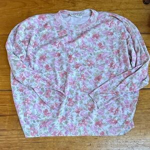 VTG 1980s Pink Floral Lightweight Sweater
